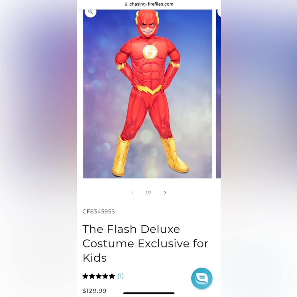 Chasing Fireflies Red and Yellow Flash Muscle Costume - Picture 3 of 3